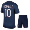 Officiële Voetbalshirt + Korte Broek Paris Saint-Germain Dembele 10 Thuis 2023-24 - Kids